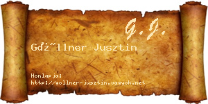 Göllner Jusztin névjegykártya